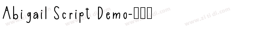 Abigail Script Demo字体转换
